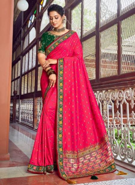 Gajari Colour NAKKASHI SARGAM New Designer Fancy Festive Wear Heavy Saree Collection 4265